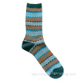 Nordic style cotton small diamond short crew socks